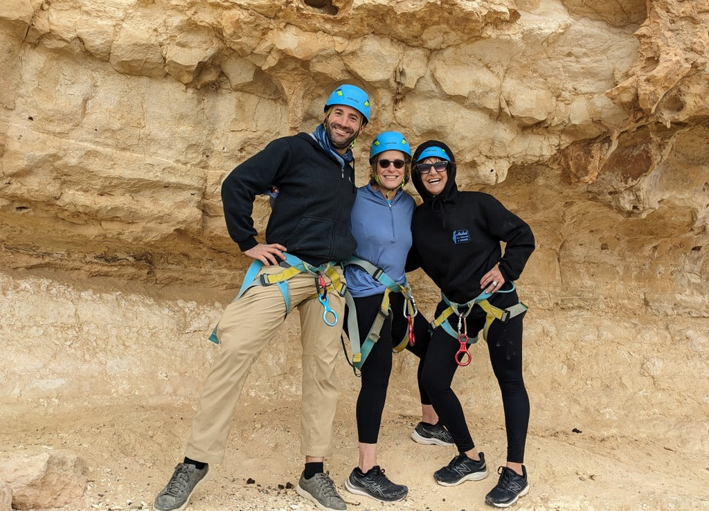 Rappelling in Ramon Crater