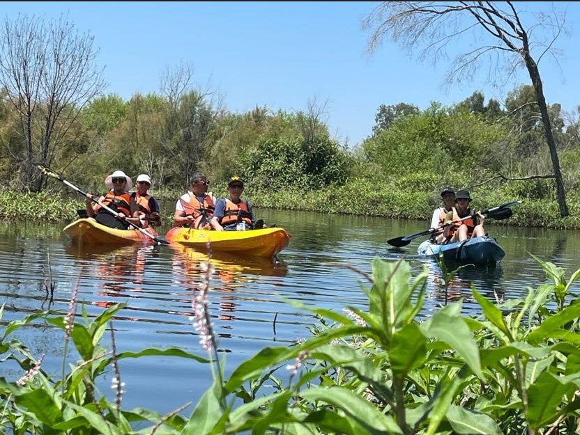 Kayaking on the Kinneret