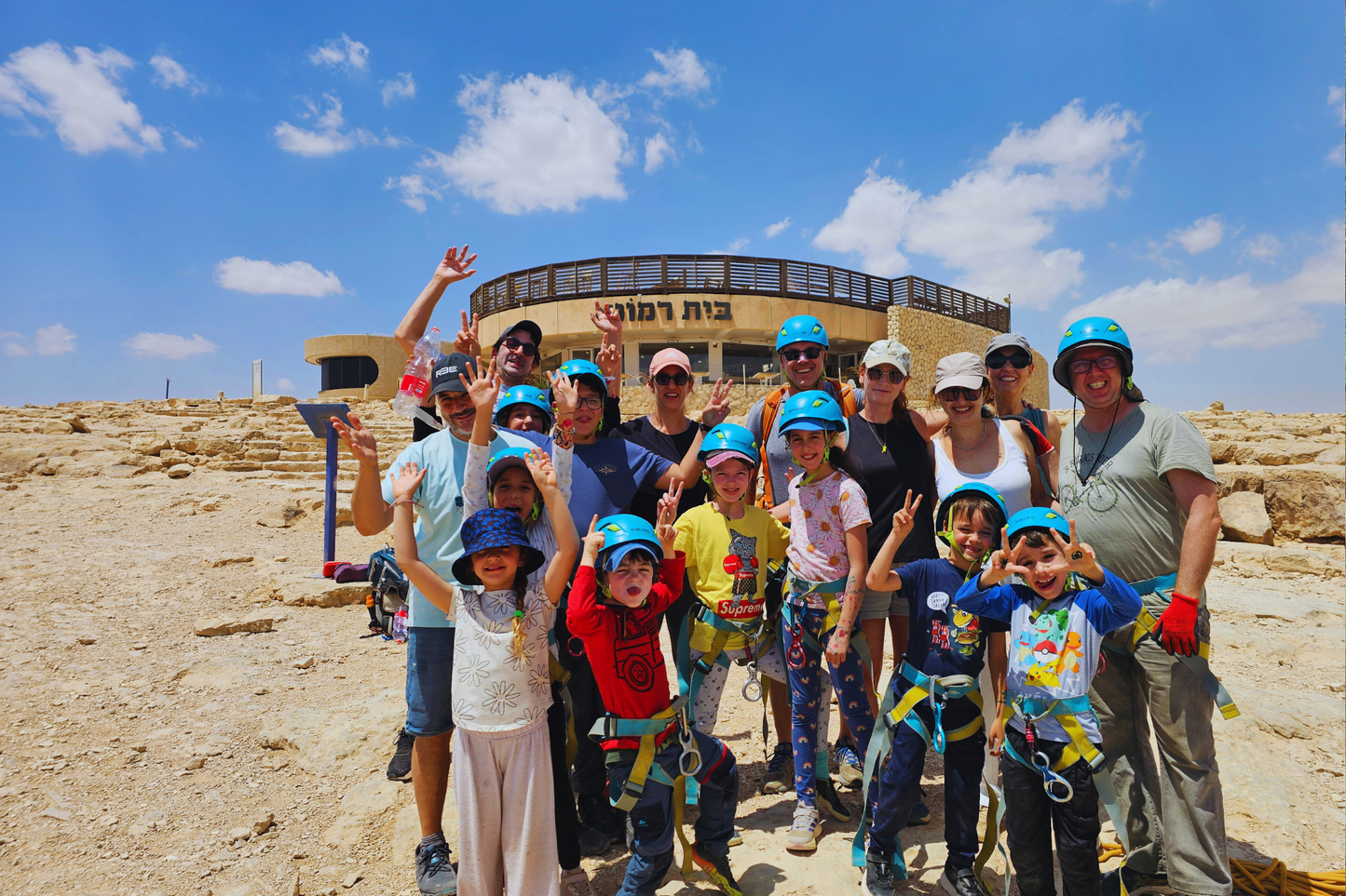 Rappelling in Ramon Crater