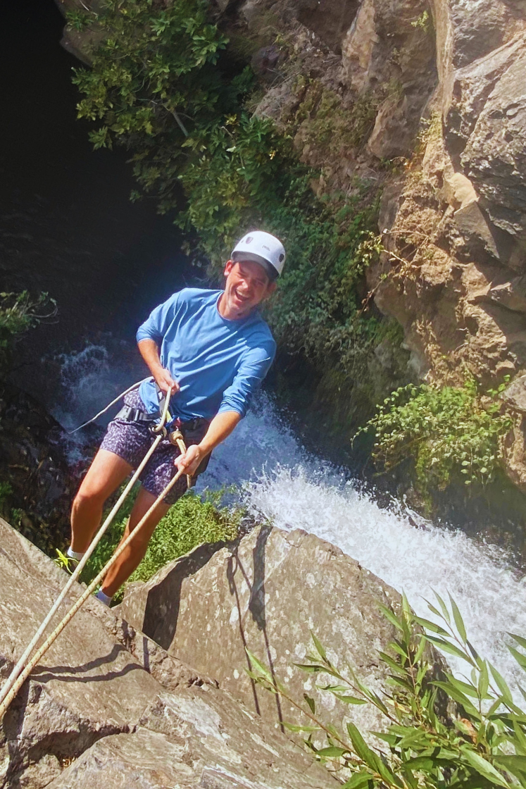 Rappelling at Nachal Jilabun