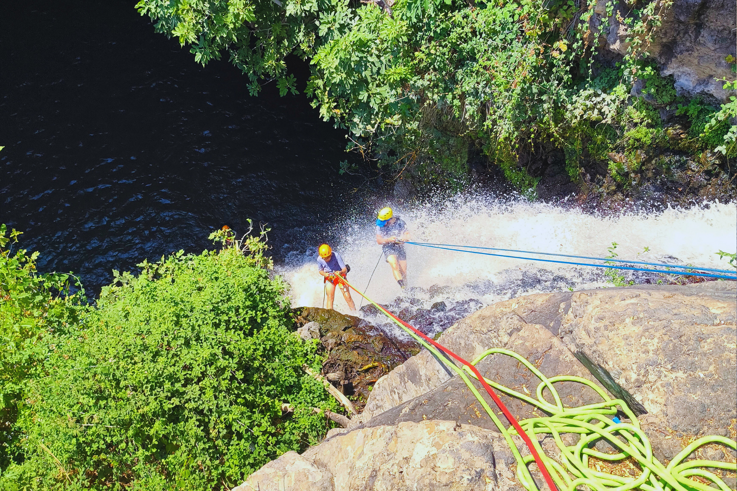 Rappelling at Nachal Jilabun