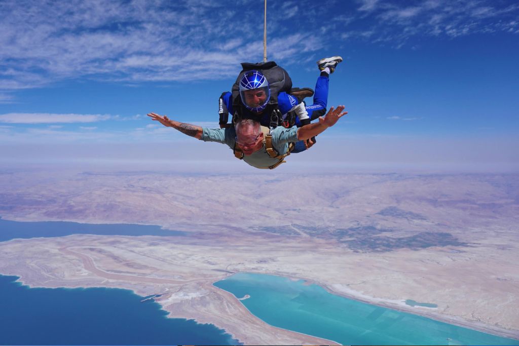 Skydiving at the Dead Sea