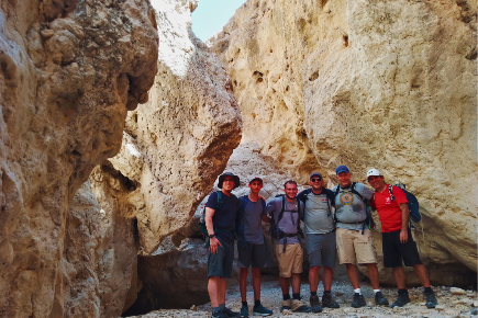 Rappelling at Mashash Cliff