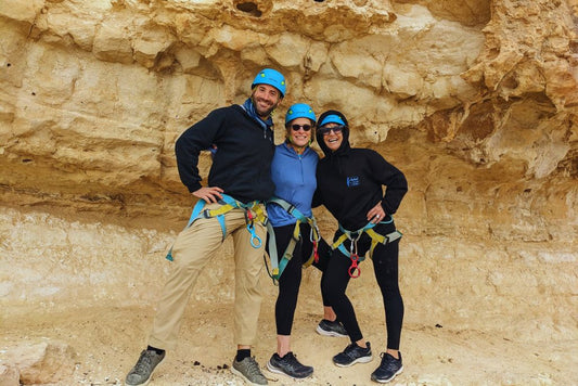 Rappelling in Ramon Crater