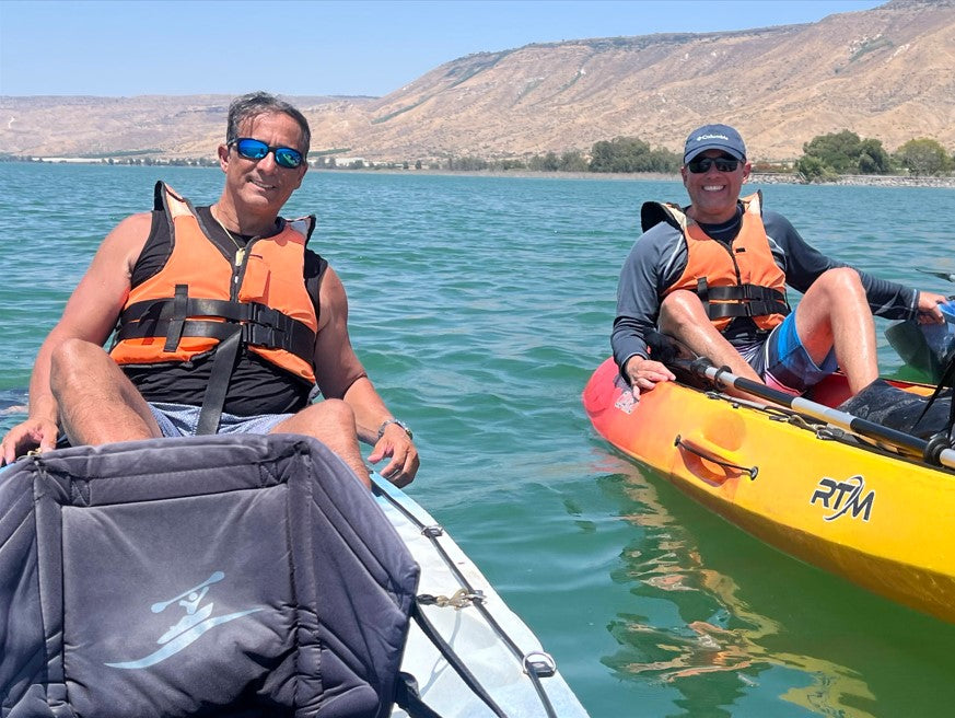 Kayaking on the Kinneret