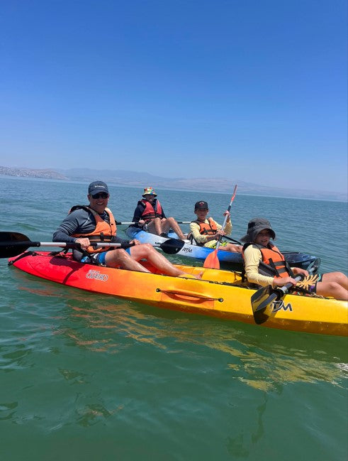 Kayaking on the Kinneret