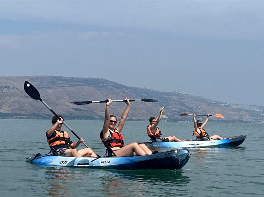 Kayaking on the Kinneret