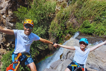 Rappelling at Nachal Jilabun