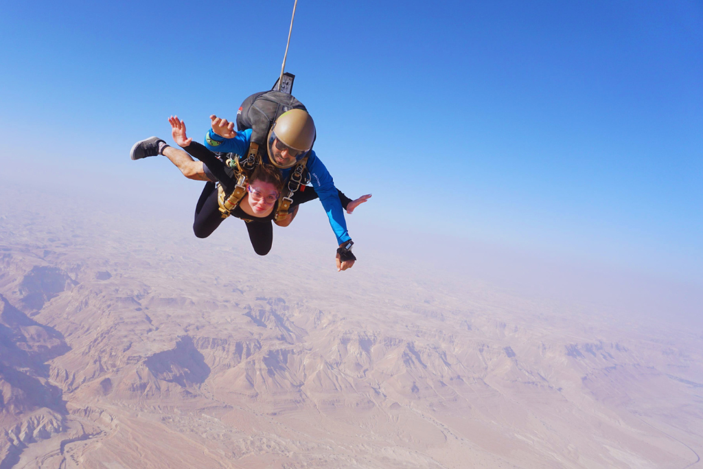Skydiving at the Dead Sea
